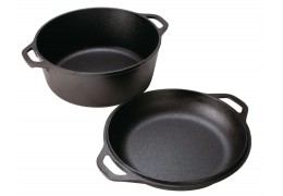 Lodge L8DD3 Combo Μαντεμένιο Dutch Oven 4,73 lt με μαντεμένιο καπάκι-τηγάνι 27,18 εκ.