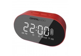 Crystal Audio BTC1R BT Speaker Alarm Clock Radio Κόκκινο