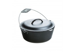 Lodge L10DO3 Μαντεμένιο Dutch Oven 6,62 lt με μαντεμένιο καπάκι και ανοξείδωτη λαβή