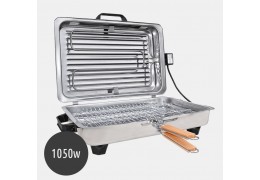 Roller Ψηστιέρα Ορθογώνια 1050w Μεγάλη Inox με Σχάρα Χρωμίου (20106)