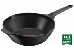 Tefal E24919 Robusto Τηγάνι wok 28εκ από Αλουμίνιο με Αντικολλητική Επίστρωση Τιτανίου