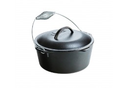 Lodge L8DO3 Μαντεμένιο Dutch Oven 4,73 lt | 26εκ. με μαντεμένιο καπάκι και ανοξείδωτη λαβή