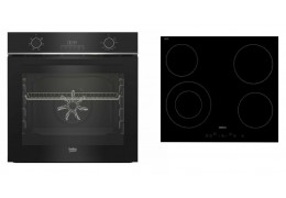 Beko BBIE17301BD Εντοιχιζόμενος Φούρνος + HIC 64402 E Εντοιχιζόμενη Εστία 60 cm