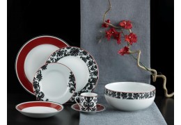 SP Tableware Damask Red Σετ 20 τεμ. Σερβίτσιο Πορσελάνη